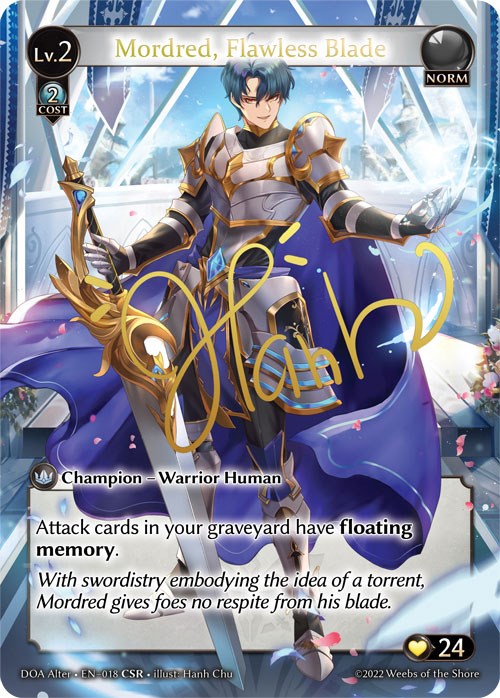 Mordred, Flawless Blade (CSR) - Dawn of Ashes Alter Edition 
