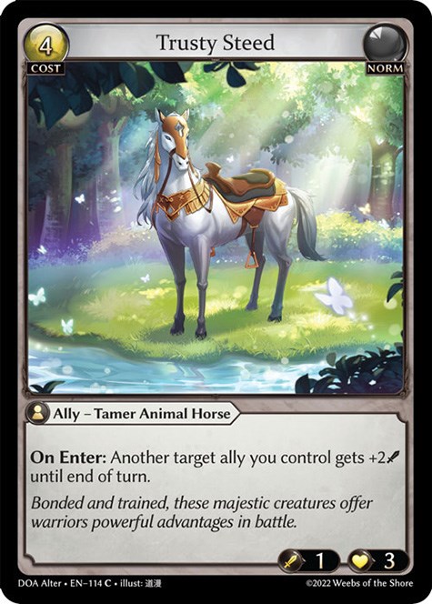 Trusty Steed - Dawn of Ashes Alter Edition - Grand Archive TCG