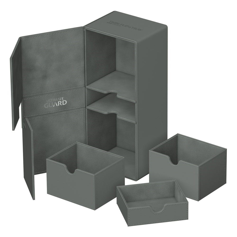 Twin Flip`n`Tray Grey (Holds 266+) Ultimate Guard Deck Boxes Deck