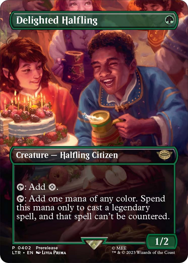 Delighted Halfling (Borderless) - Universes Beyond: The Lord of the ...