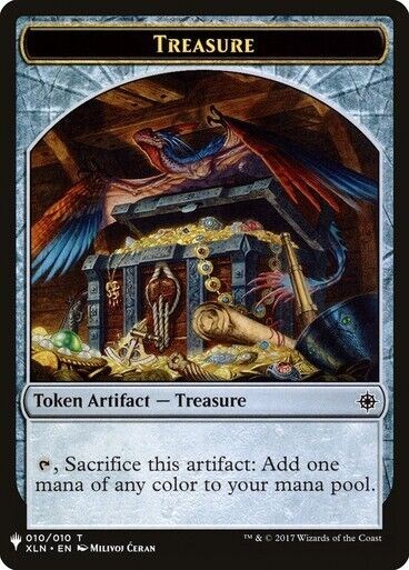 Treasure // Golem Double-sided Token - The List Reprints - Magic: The ...