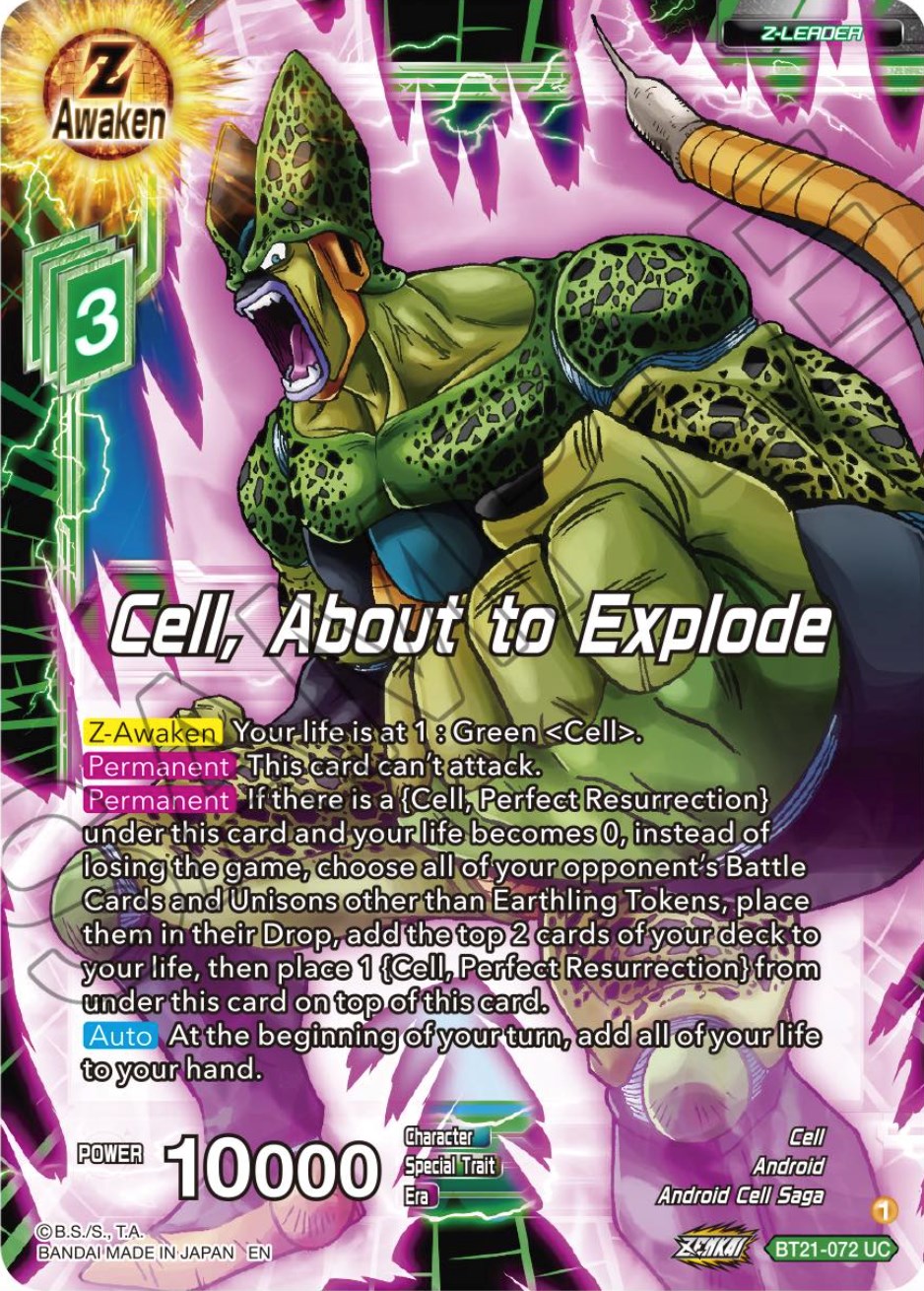 Cell, About to Explode - Wild Resurgence - Dragon Ball Super: Masters