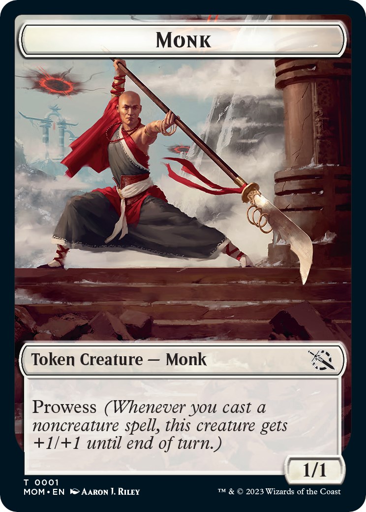 Monk // Spirit (0014) Double-Sided Token - March of the Machine - Magic ...