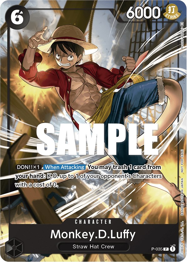 ONE PIECE CARD GAME MONKEY.D.LUFFY (BLACK) P-033 P PROMO EVENT (JAPANESE)