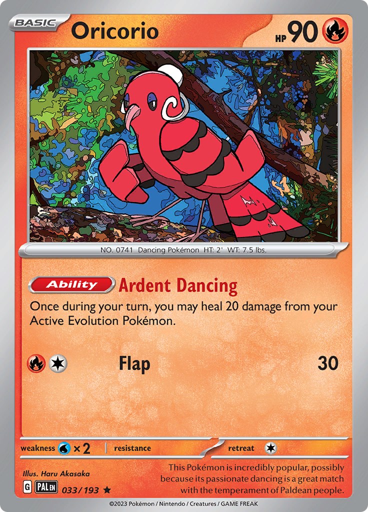 Oricorio card artwork