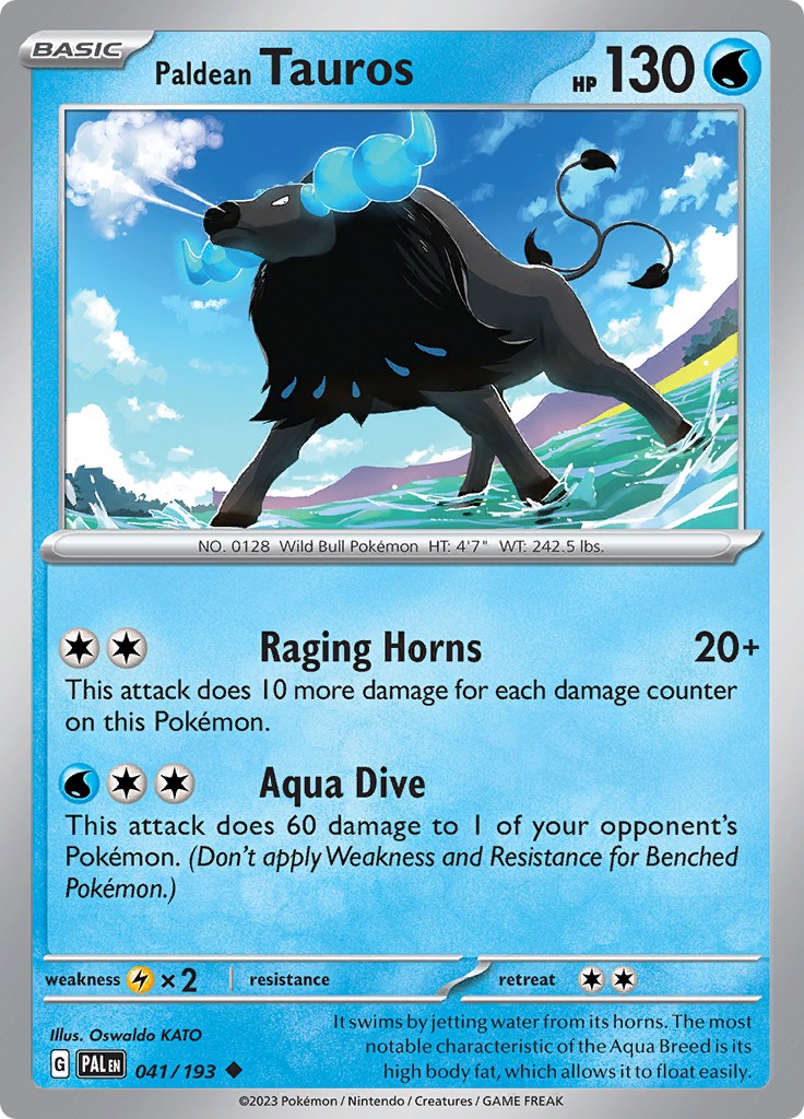 Paldean Tauros card artwork