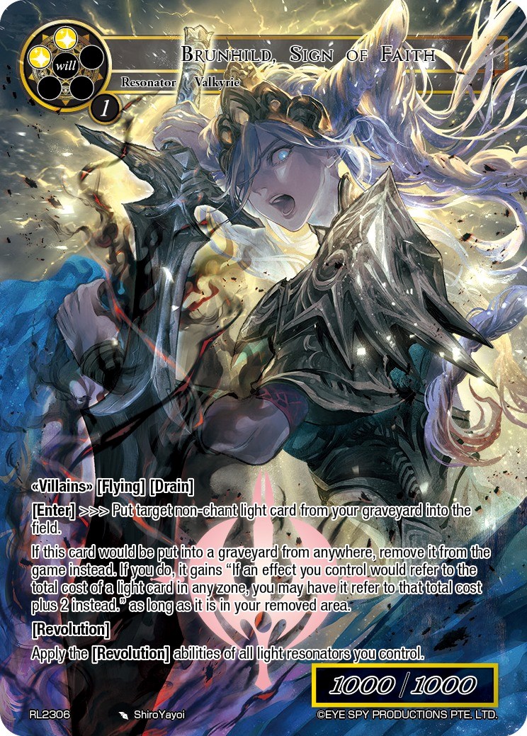 Brunhild, Sign of Faith Promo Cards Force of Will