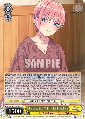 Eldest of the Quintuplets, Ichika Nakano (SR) - The Quintessential  Quintuplets - Weiss Schwarz