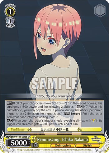 Eldest of the Quintuplets, Ichika Nakano (SR) - The Quintessential  Quintuplets - Weiss Schwarz