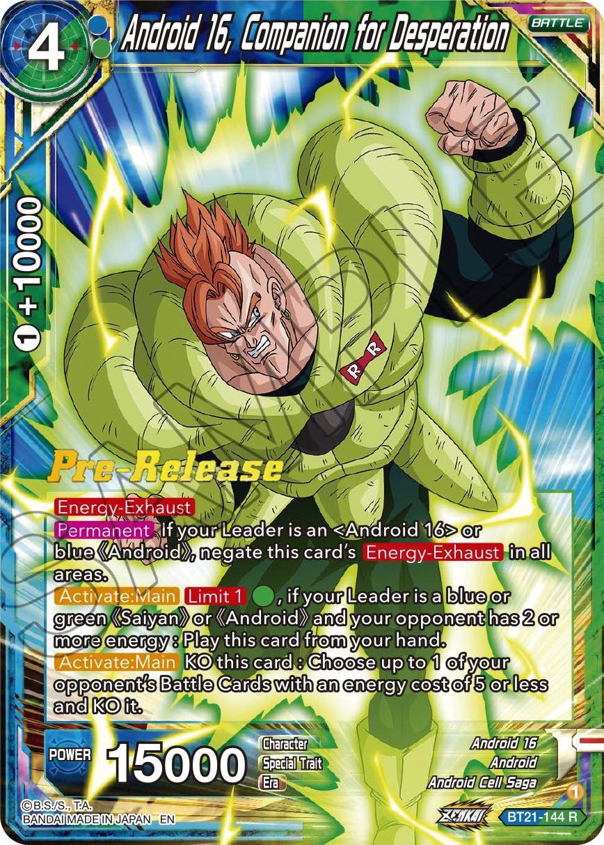 Android 16, Companion for Desperation - Wild Resurgence Pre-Release ...
