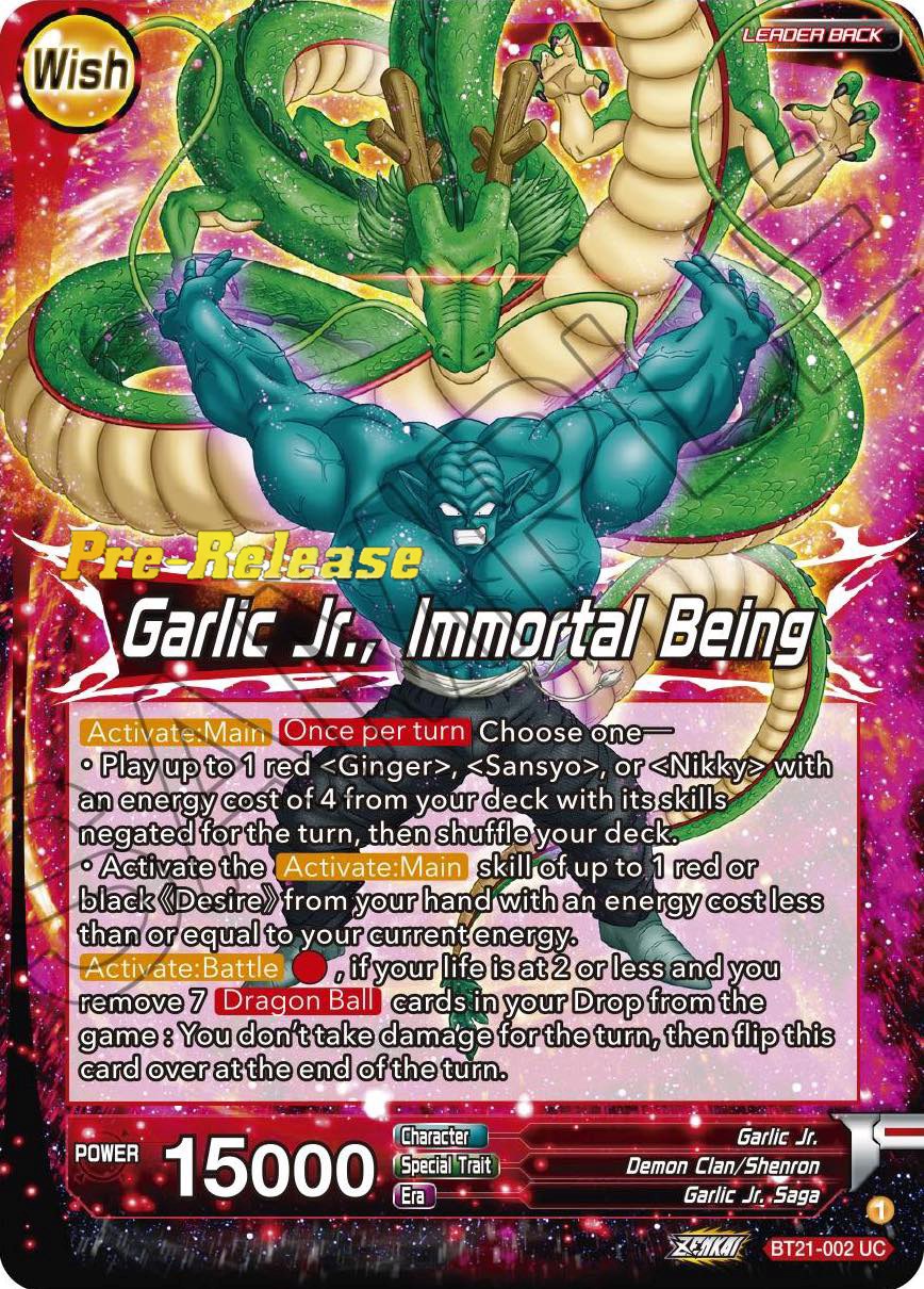 Garlic Jr. // Garlic Jr., Immortal Being Wild Resurgence PreRelease Cards Dragon Ball Super