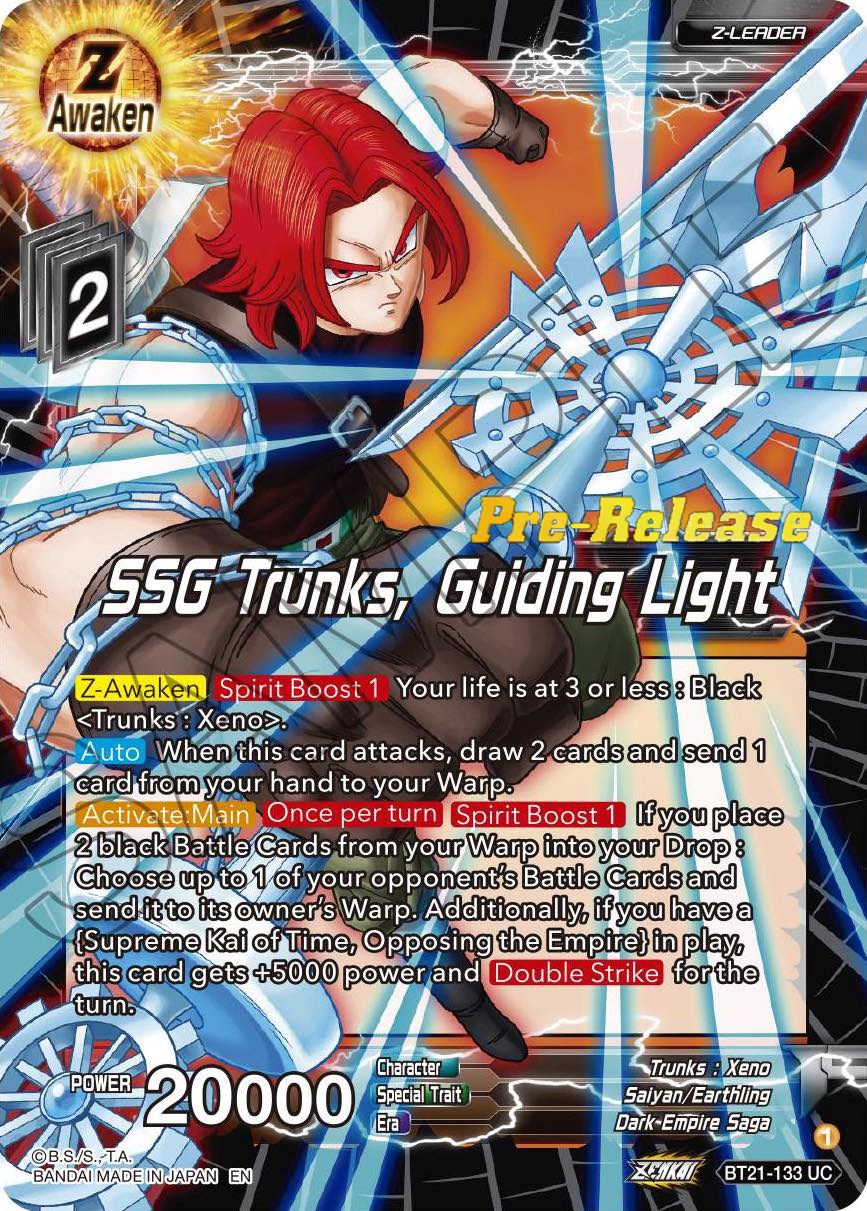 SSG Trunks, Guiding Light Wild Resurgence PreRelease Cards Dragon