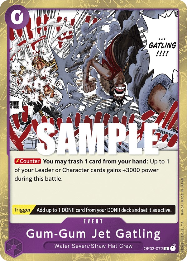 Gum Gum Jet Gatling Pillars Of Strength One Piece Card Game