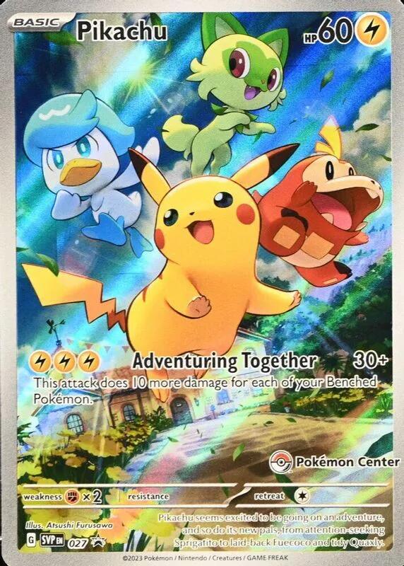 Pikachu - 027 (Pokemon Center Exclusive) card artwork