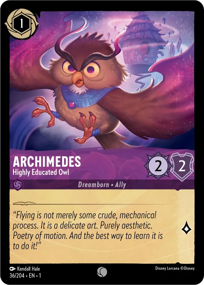 Archimedes - Highly Educated Owl - The First Chapter - Disney Lorcana