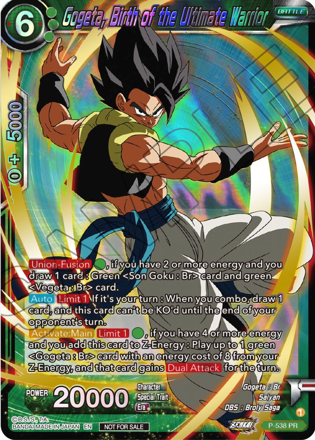 Gogeta, Birth of the Ultimate Warrior (Championship Selection Pack 2023  Vol.2) (Gold-Stamped Shatterfoil) - Tournament Promotion Cards - Dragon  Ball Super: Masters