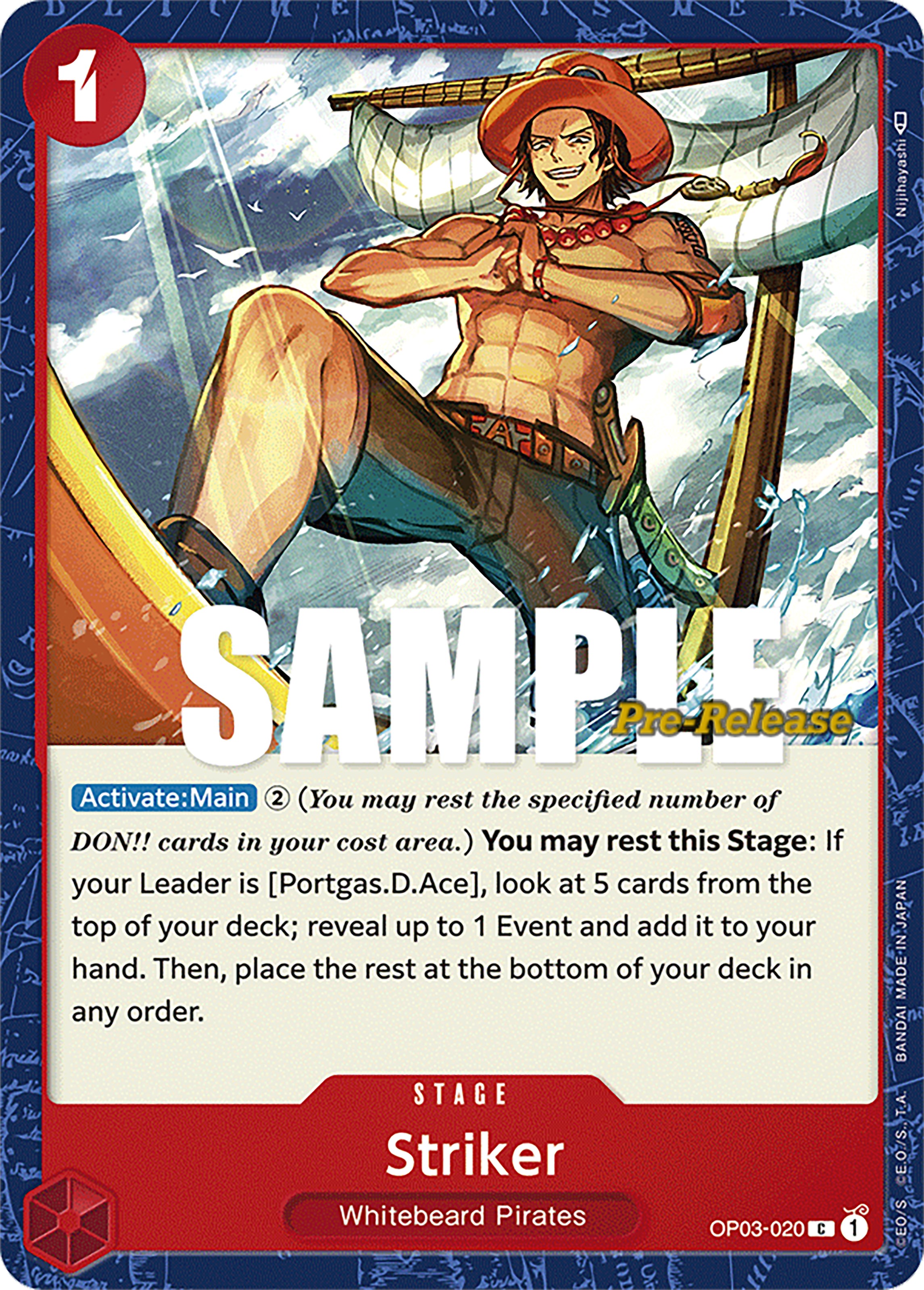 Striker Pillars of Strength PreRelease Cards One Piece Card Game