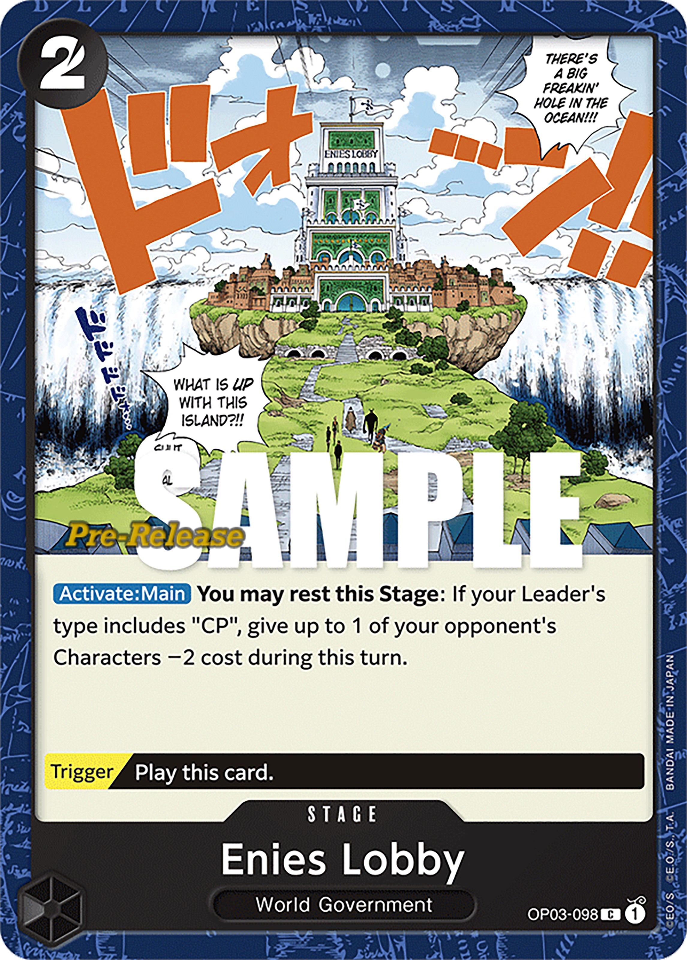 Enies Lobby Pillars of Strength PreRelease Cards One Piece Card Game