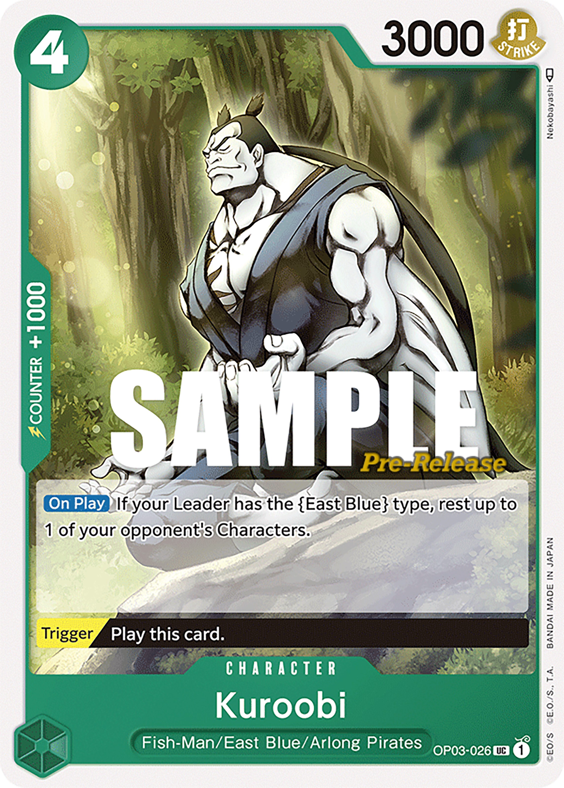 Kuroobi - Pillars of Strength Pre-Release Cards - One Piece Card Game