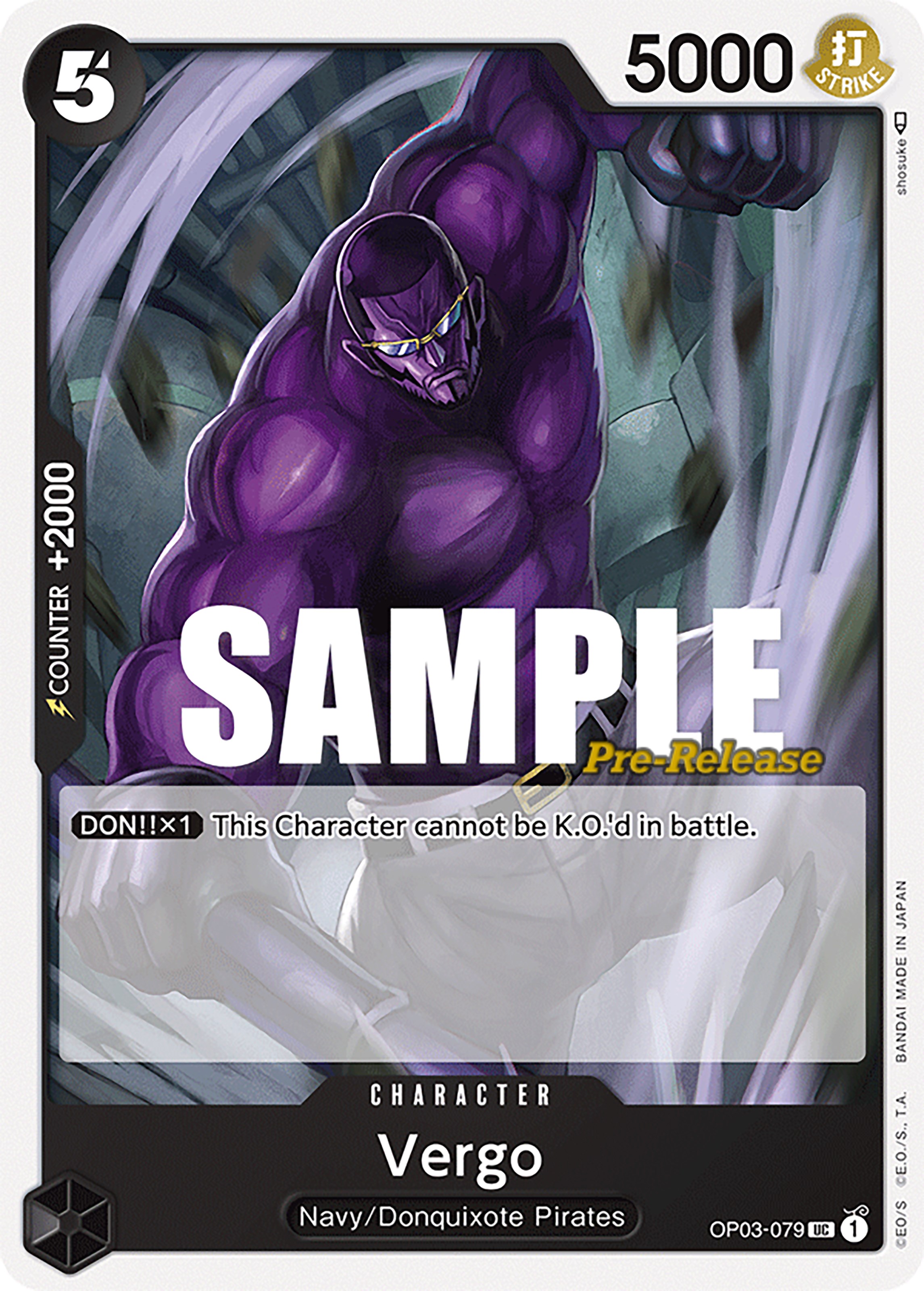 Vergo - Pillars of Strength Pre-Release Cards - One Piece Card Game