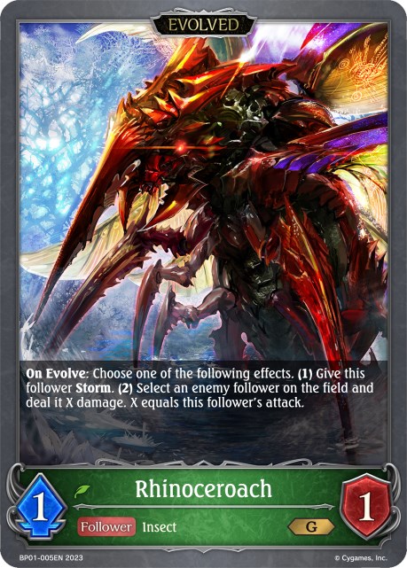 Rhinoceroach (Evolved) - BP01: Advent of Genesis - Shadowverse