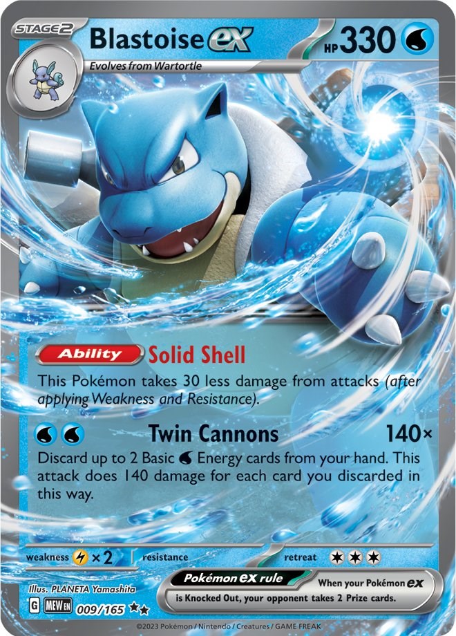 Blastoise ex - 009/165 - SV: Scarlet and Violet 151 - Pokemon