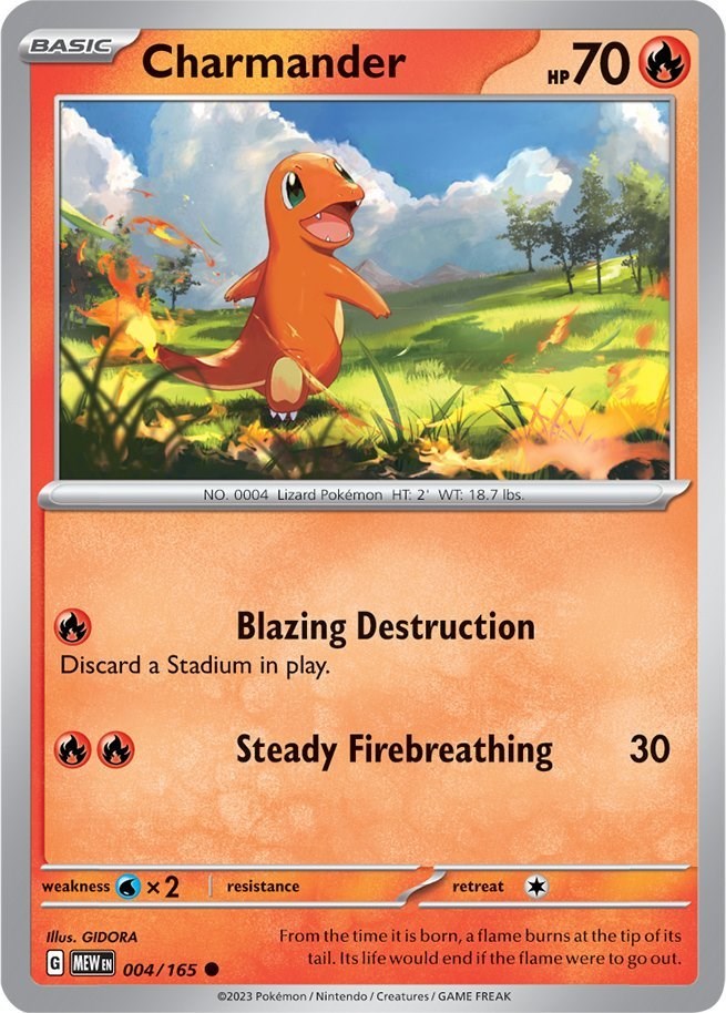 Charmander card artwork