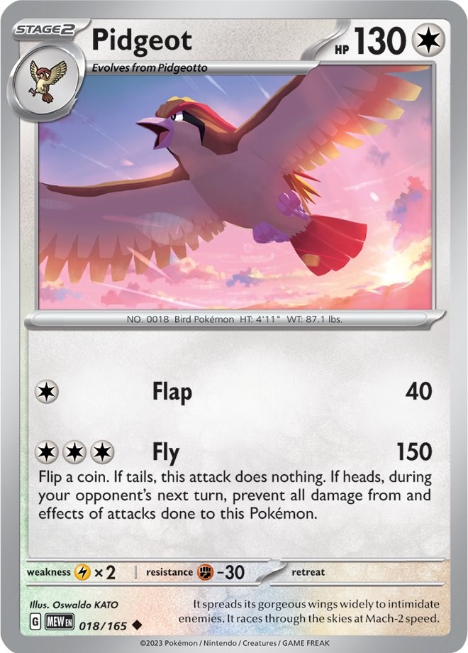 Pidgeot card artwork