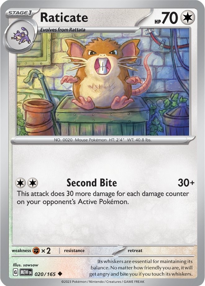 Raticate card artwork