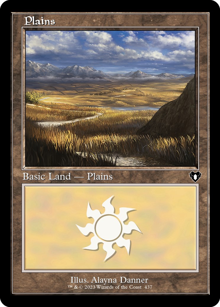 Plains Retro Frame Commander Masters Magic The Gathering