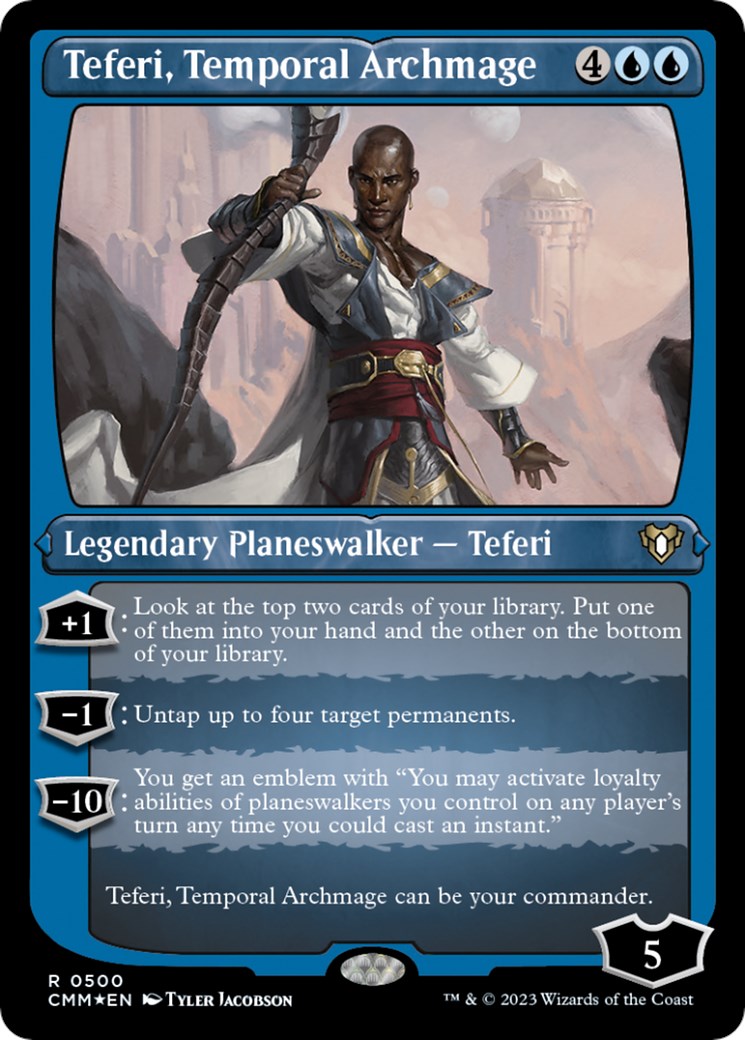 Teferi, Temporal Archmage (Foil Etched) - Commander Masters - Magic ...