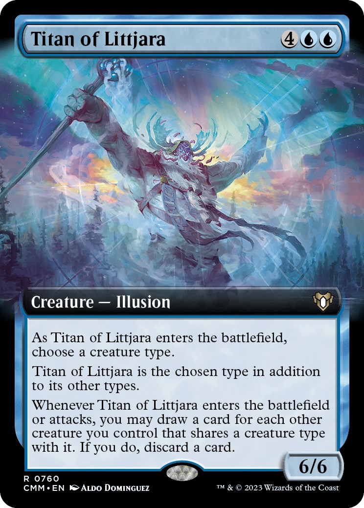 Titan of Littjara (Extended Art) - Commander Masters - Magic: The Gathering