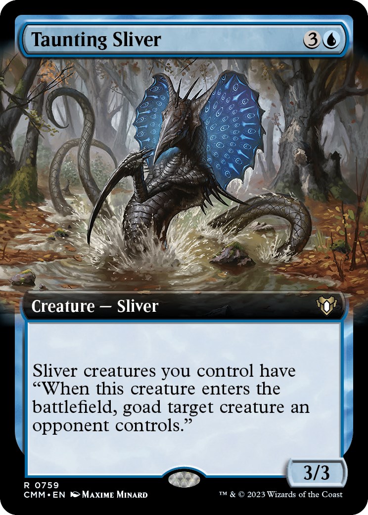 Taunting Sliver (Extended Art) Commander Masters Magic: The Gathering Taunting Sliver (Extended Art) Commander Masters Magic: The Gathering