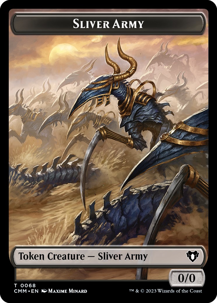 Sliver Army Sliver Double Sided Token Commander Masters Magic