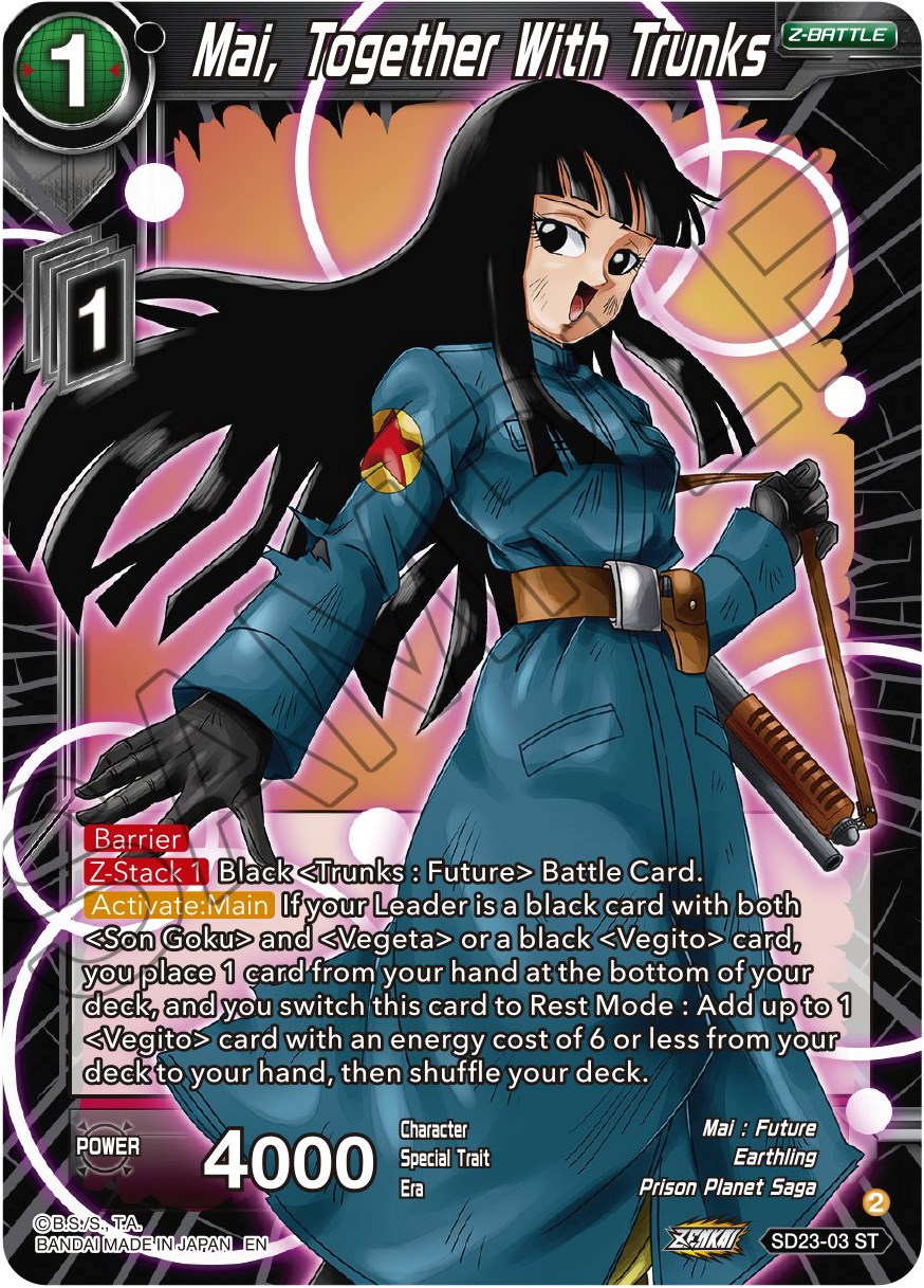 Mai, Together With Trunks - Critical Blow - Dragon Ball Super: Masters