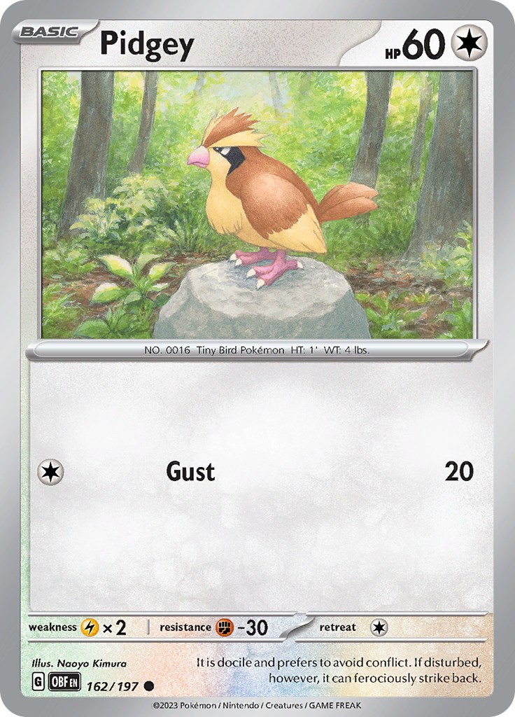 Pokemon Card Pidgey Normal Type Common Japanese Version No. 016