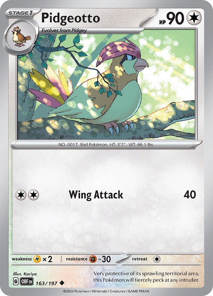 225 197 pokemon card Pidgeot ex 225/197 : Obsidian Flames Full Art Pokmon TCG Pidgeot