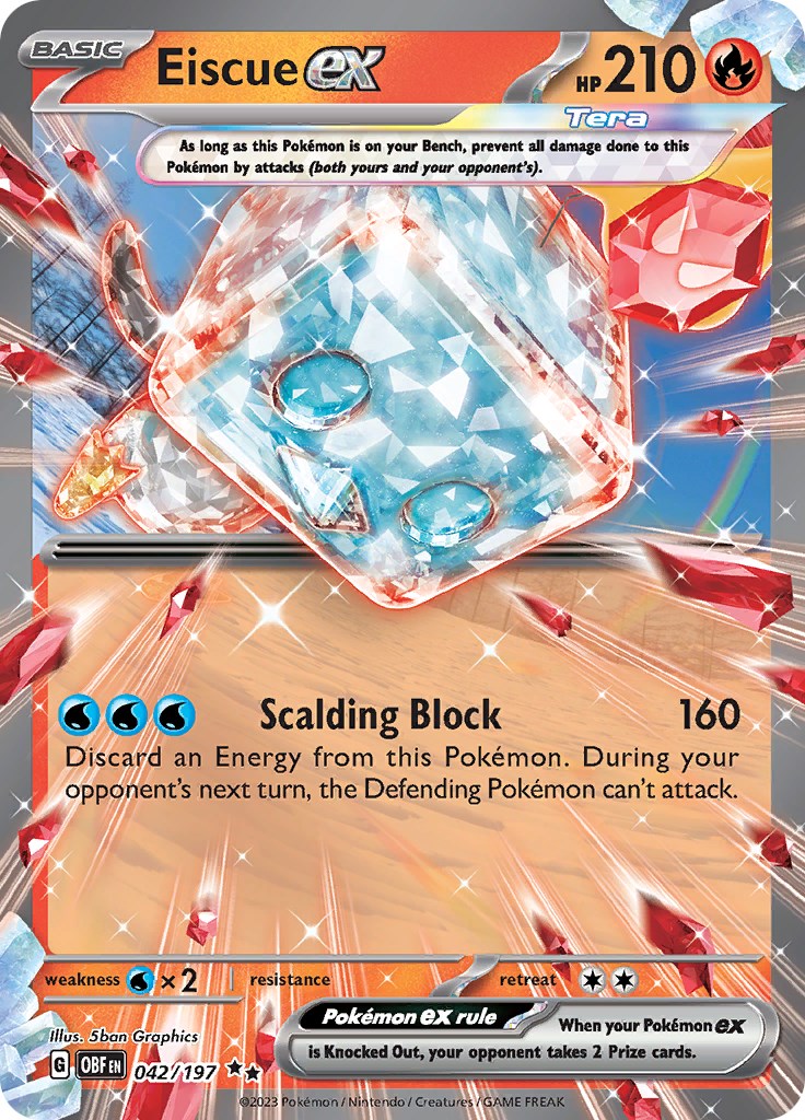 Eiscue Ex Sv Obsidian Flames Pokemon