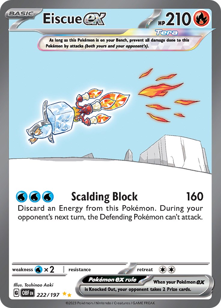 Eiscue ex - 222/197 - SV03: Obsidian Flames - Pokemon