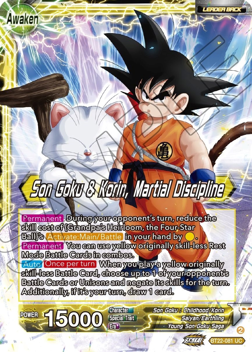 Son Goku // Son Goku & Korin, Martial Discipline Critical Blow Dragon Ball Super Masters