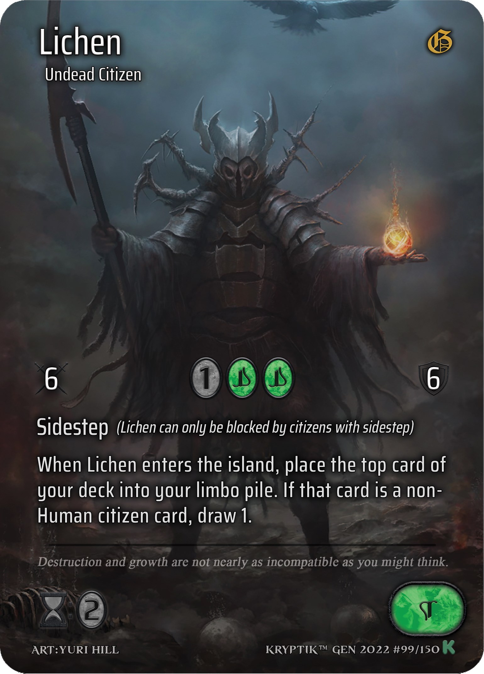 Lichen (Full Art) - Genesis [Kickstarter] - Kryptik TCG