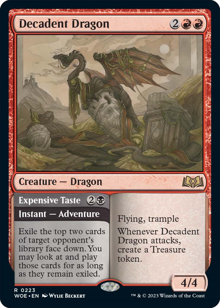 Decadent Dragon Wilds Of Eldraine Magic The Gathering