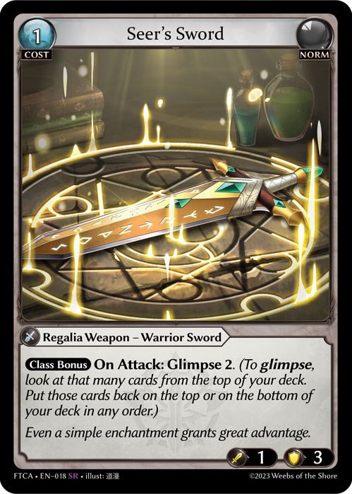 Seer's Sword - Fractured Crown - Grand Archive TCG