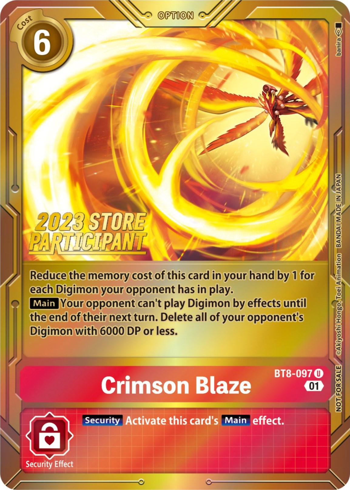 Crimson Blaze (2023 Store Participant) - New Awakening - Digimon Card Game