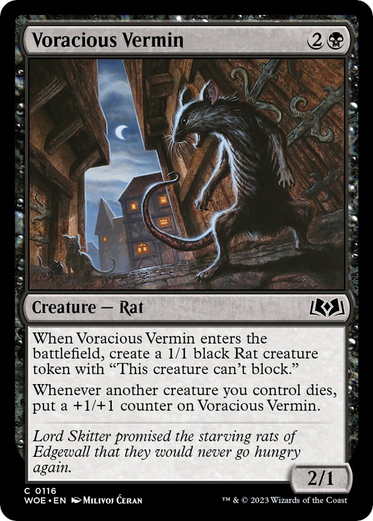 Voracious Vermin Wilds Of Eldraine Magic The Gathering