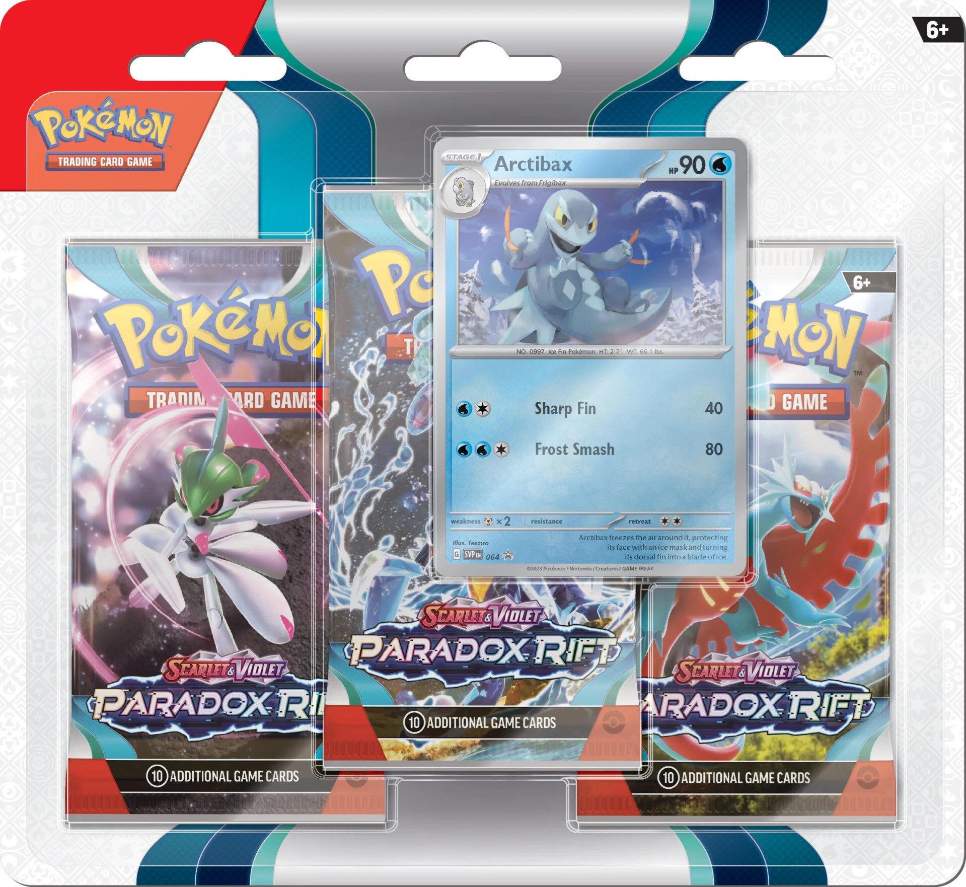 paradox-rift-3-pack-blister-arctibax-sv04-paradox-rift-pokemon