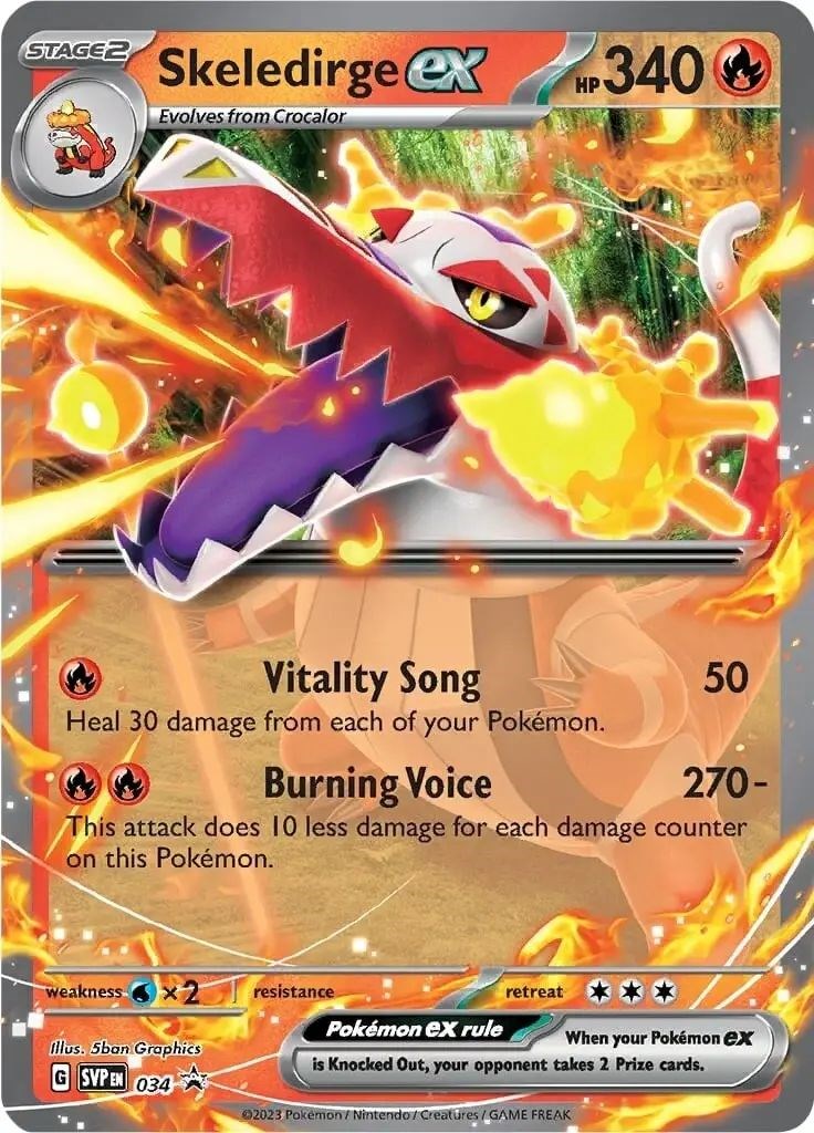 Skeledirge ex card artwork