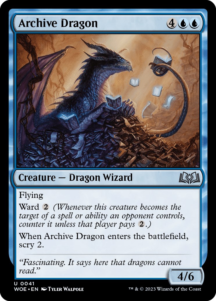 Archive Dragon - Wilds of Eldraine - Magic: The Gathering