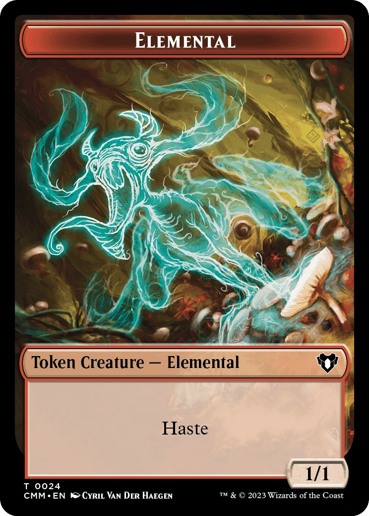Elemental (0024) // Elf Druid Double-Sided Token - Commander Masters ...