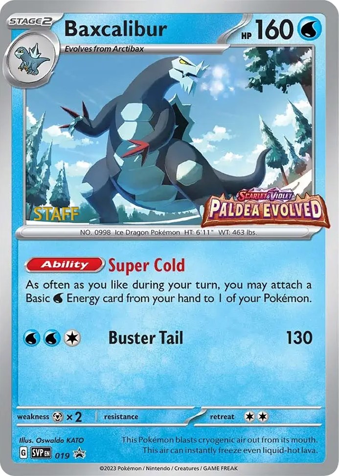 Baxcalibur - 019 (Prerelease) [Staff] card artwork